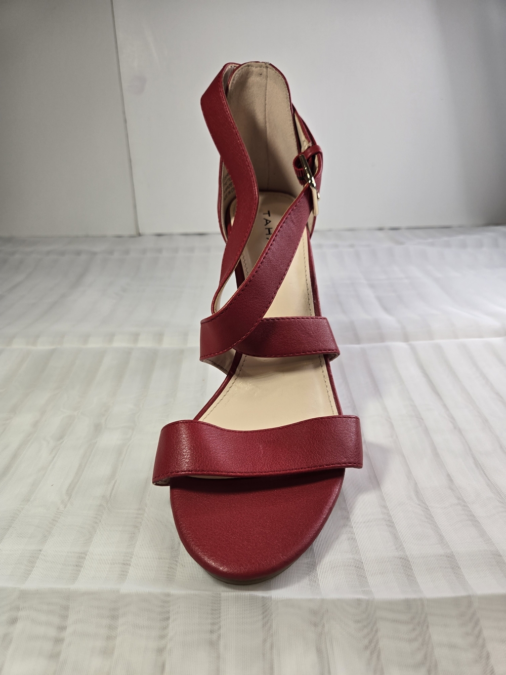 Tahari Red Strappy Stiletto Sandals - Picture 4 of 5
